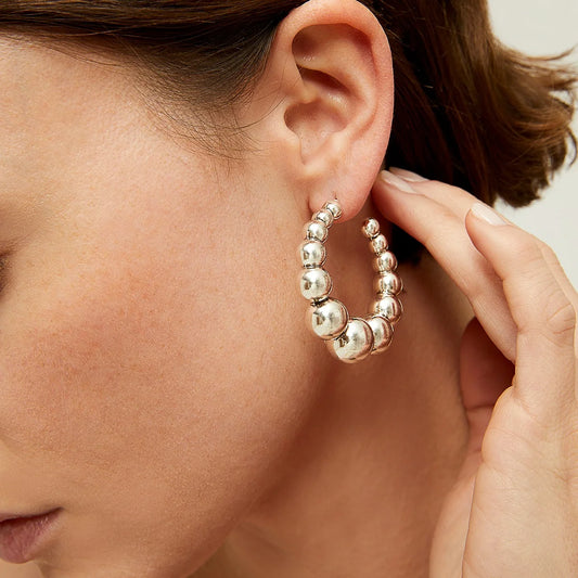 Andy Small Silver Hoop Earrings