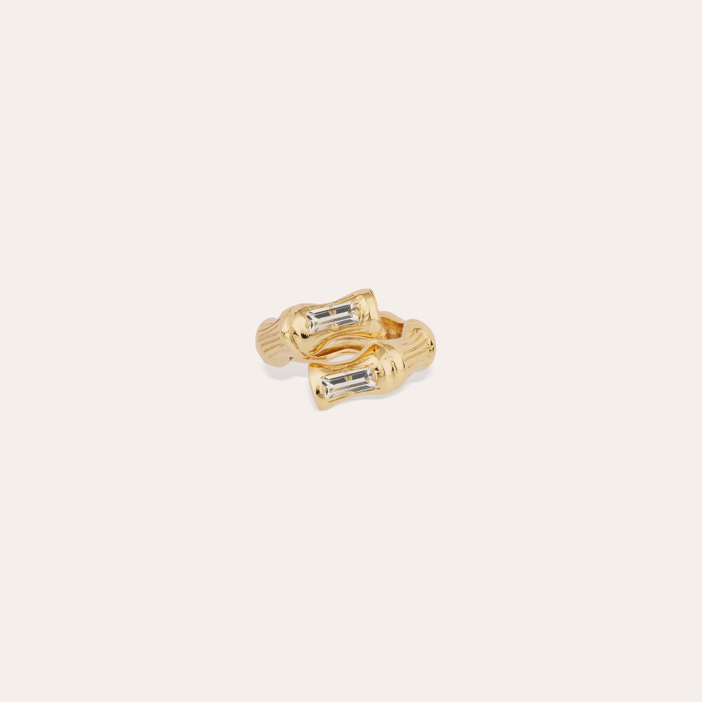 Bambou liane strass ring