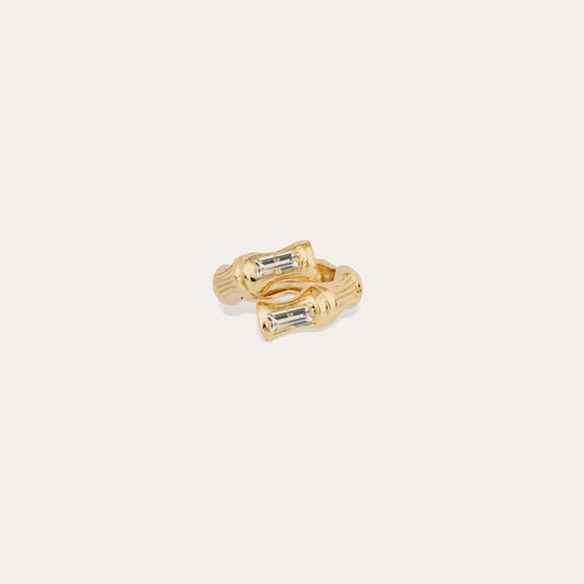Bambou liane strass ring