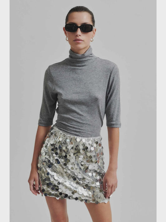 Honer SS T-Neck - Grey Melange