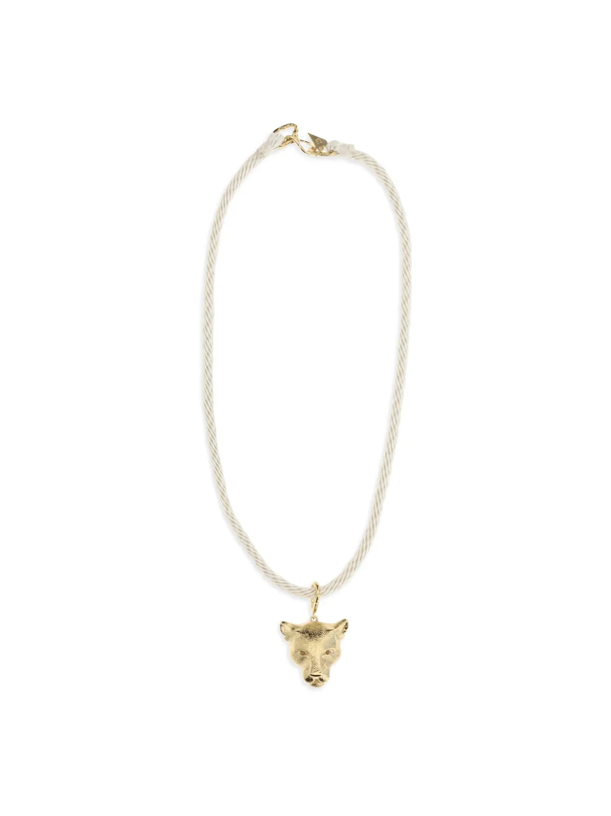 Rope Sculpture Necklace with Puma Element