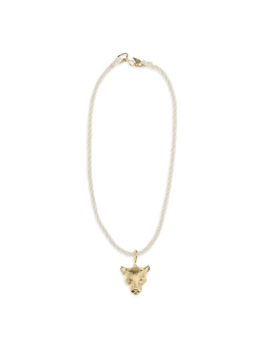 Rope Sculpture Necklace with Puma Element