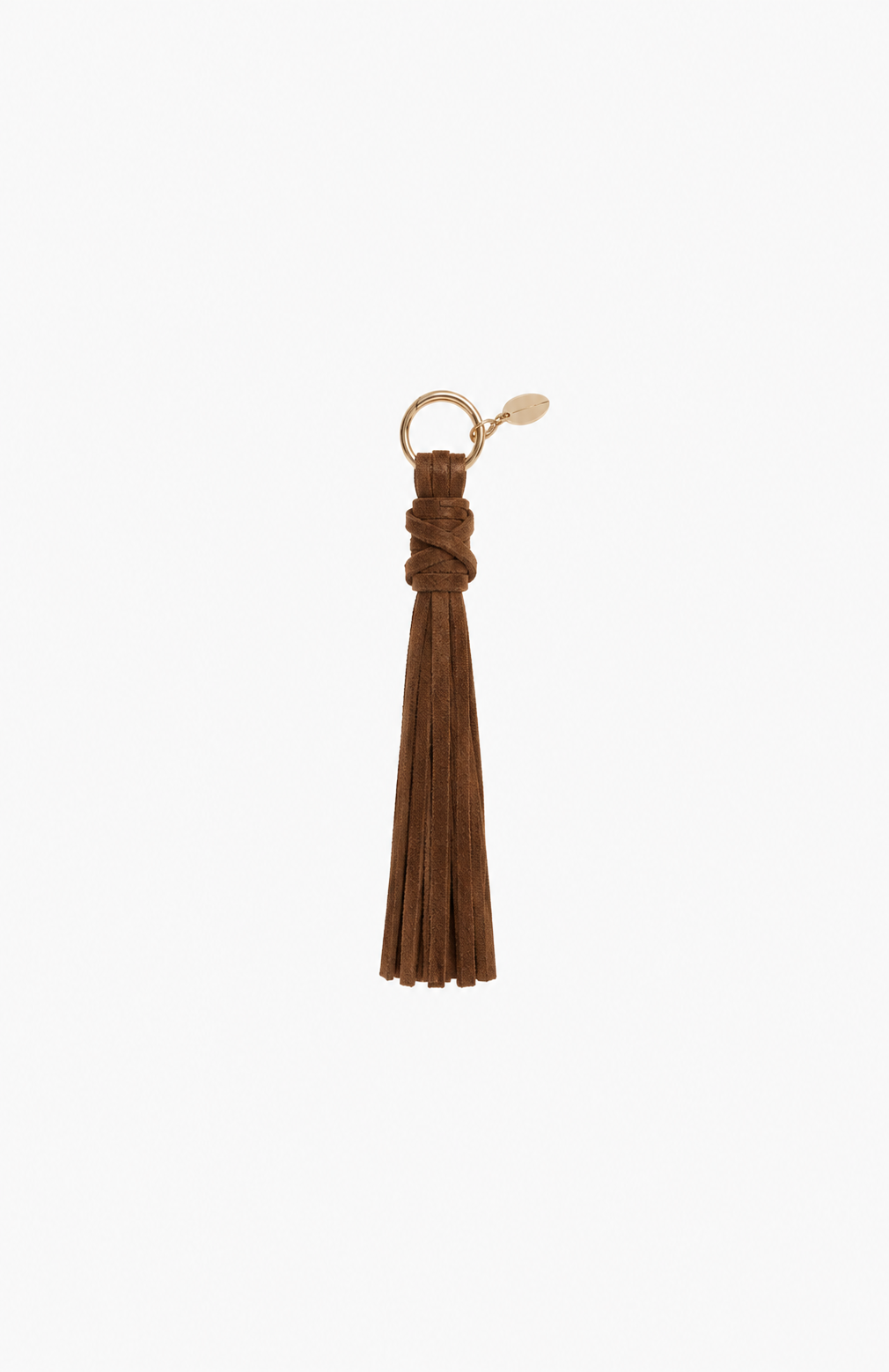 Bag Charm PomPon En Suede Brown