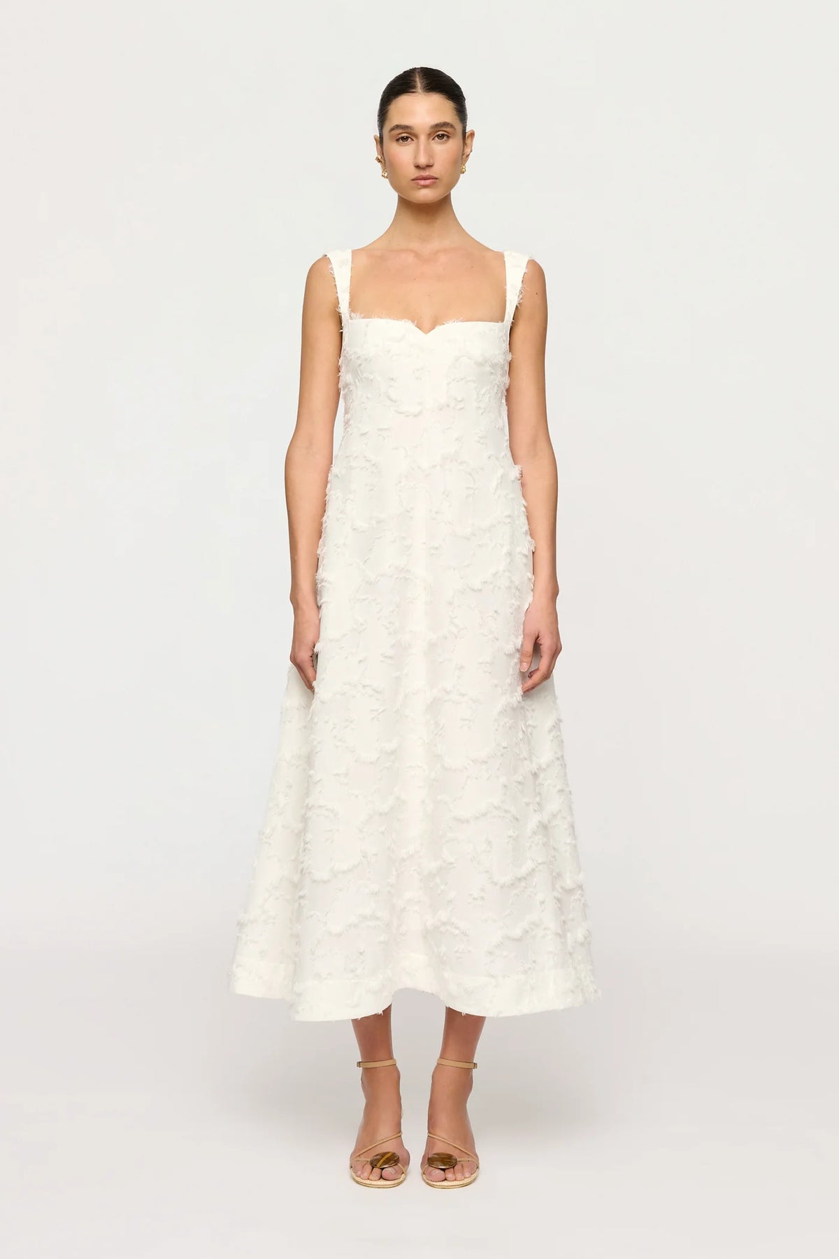 Zinnia Midi Dress Feathered Jacquard