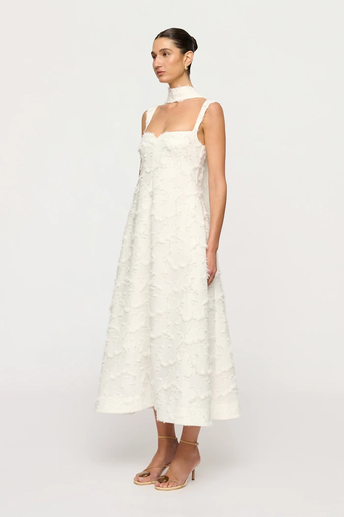 Zinnia Midi Dress Feathered Jacquard