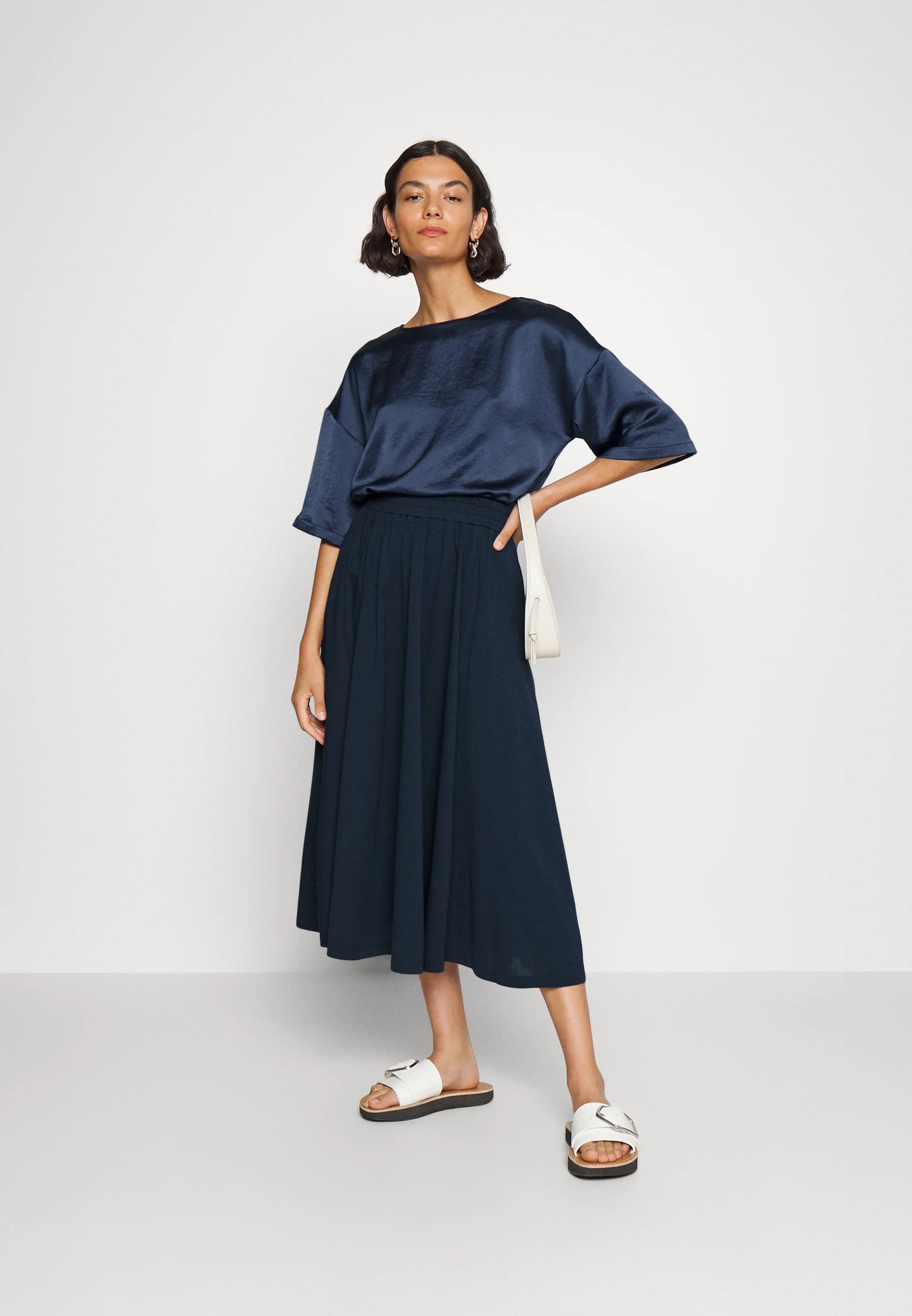 Gel Jersey Dress- Navy