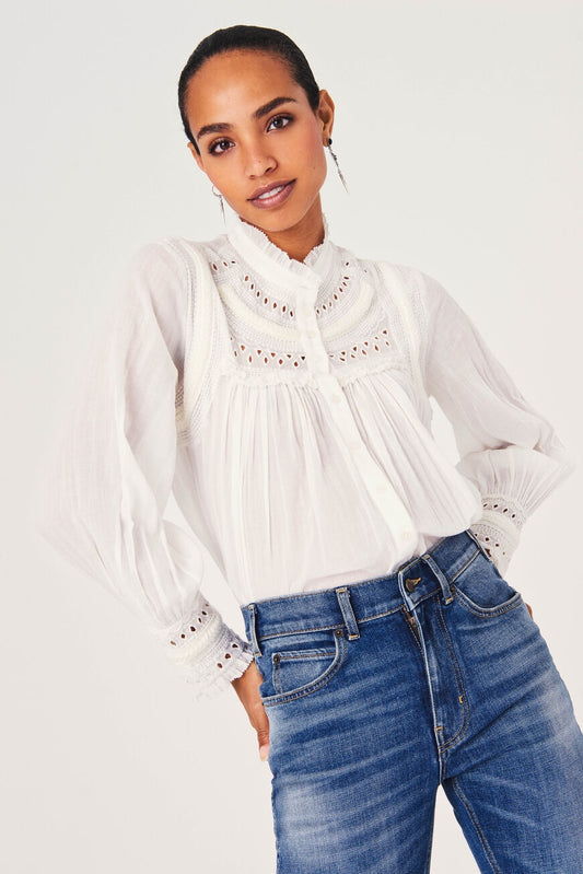 Leaf Blouse Ecru
