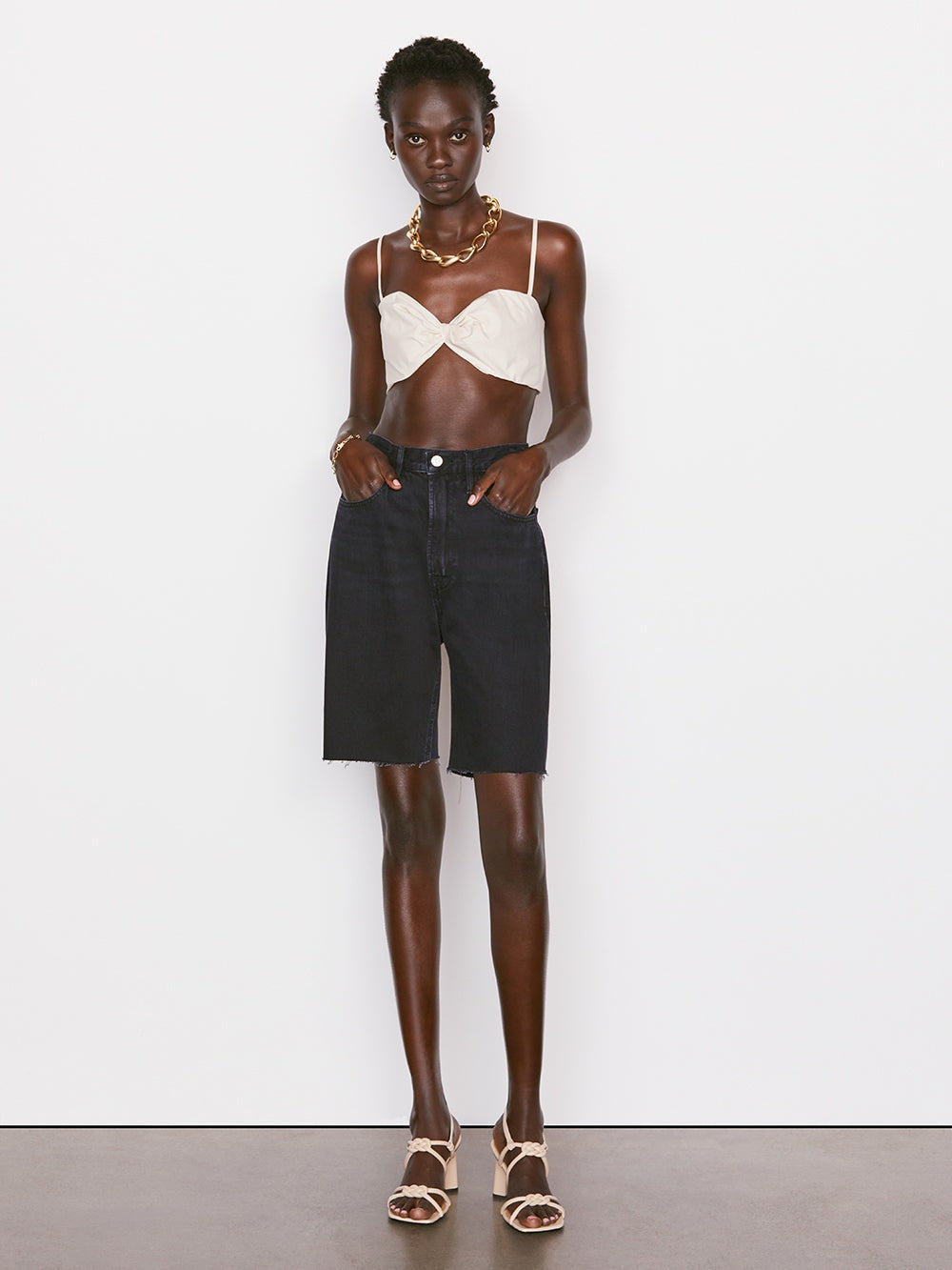 High Rise Bermuda Raw After Inkwell