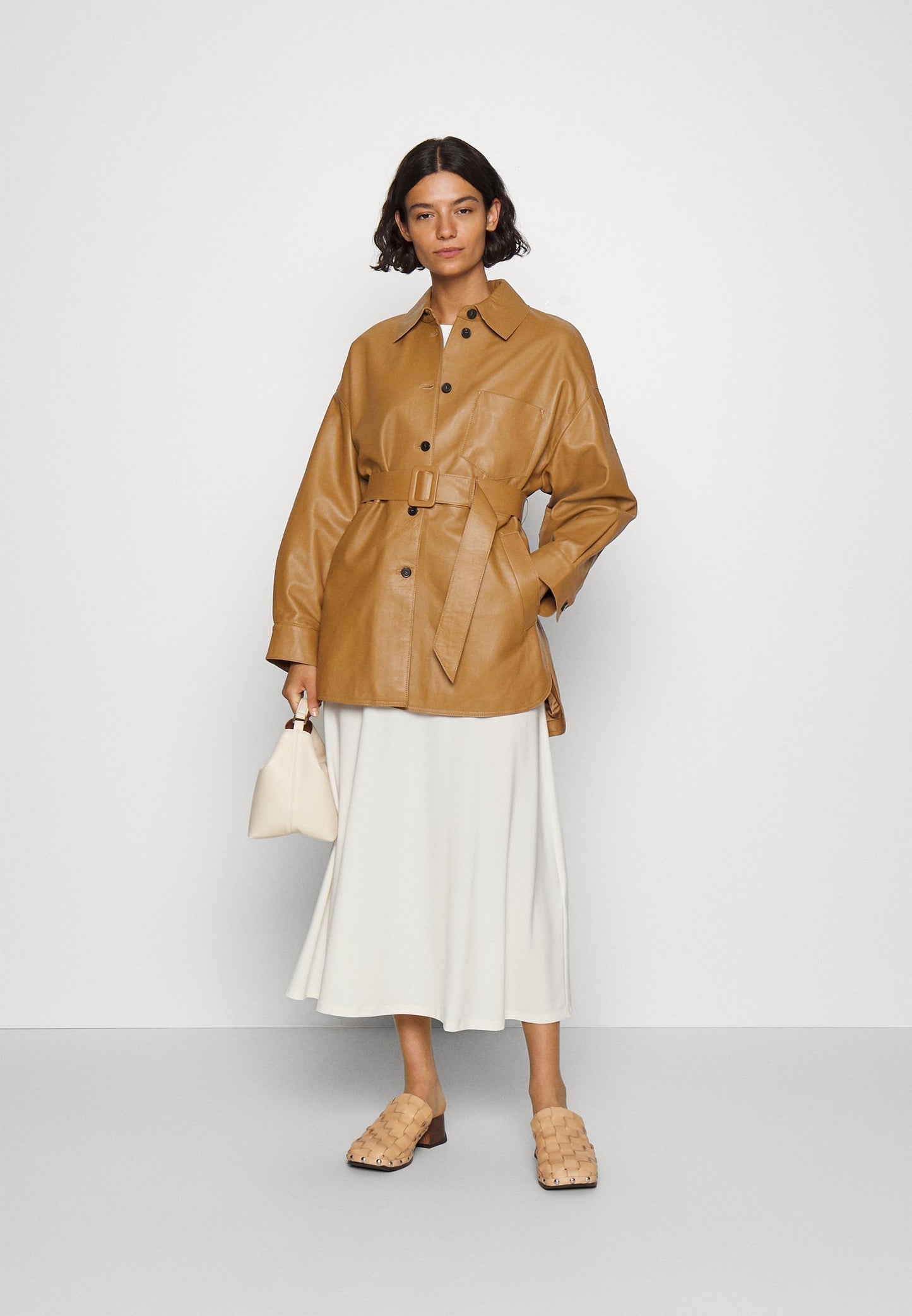 Scena Leather Trench