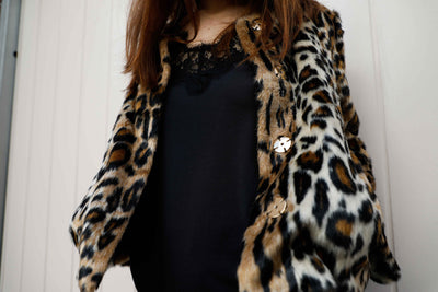 Mika Faux Fur Animal Print Jacket