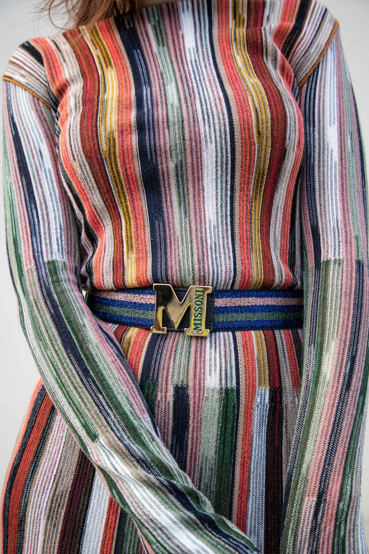 Long Sleeve Knitted Stripe Dress