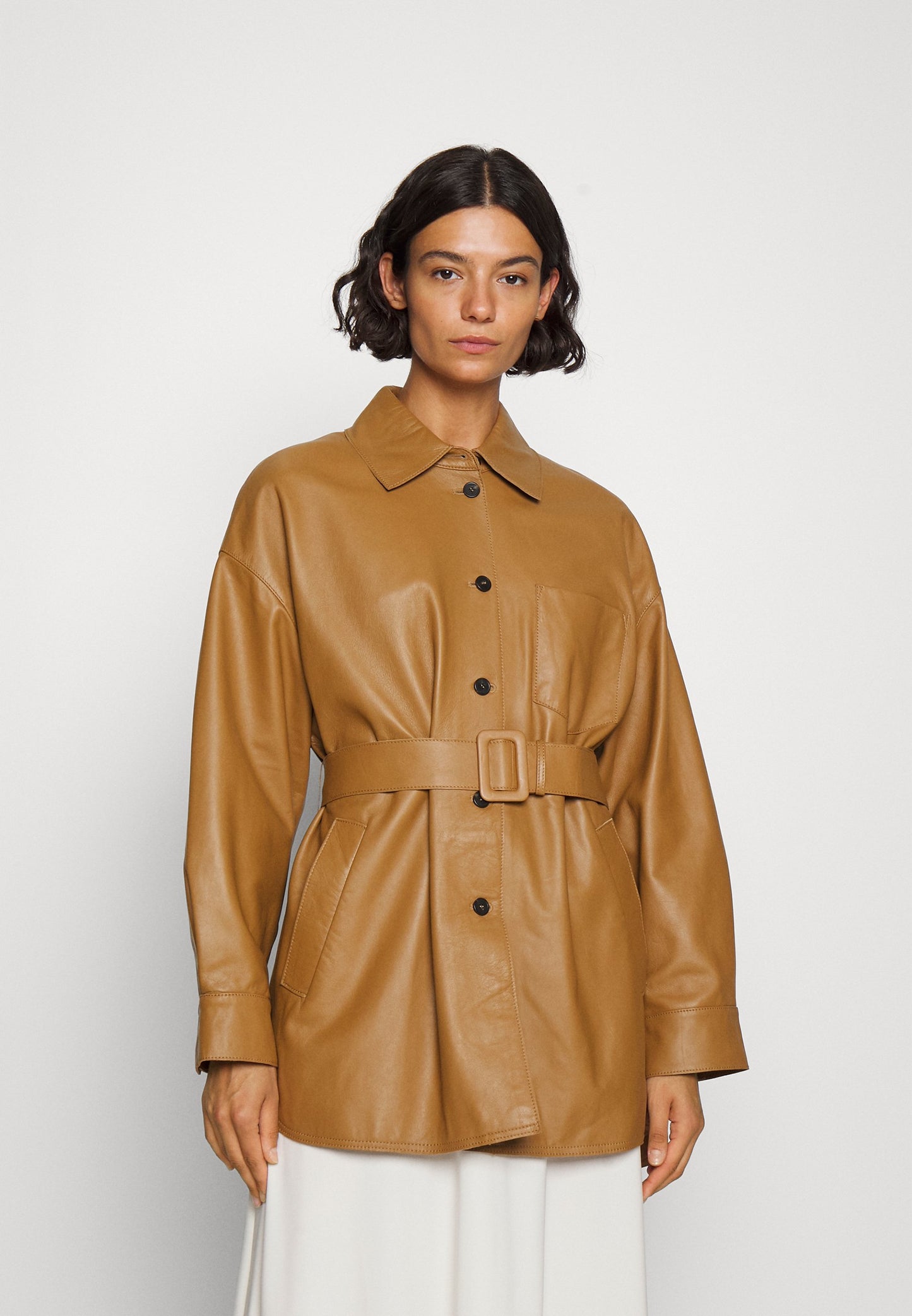 Scena Leather Trench