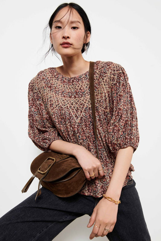 Isaure ( Ingals )Blouse - Greige