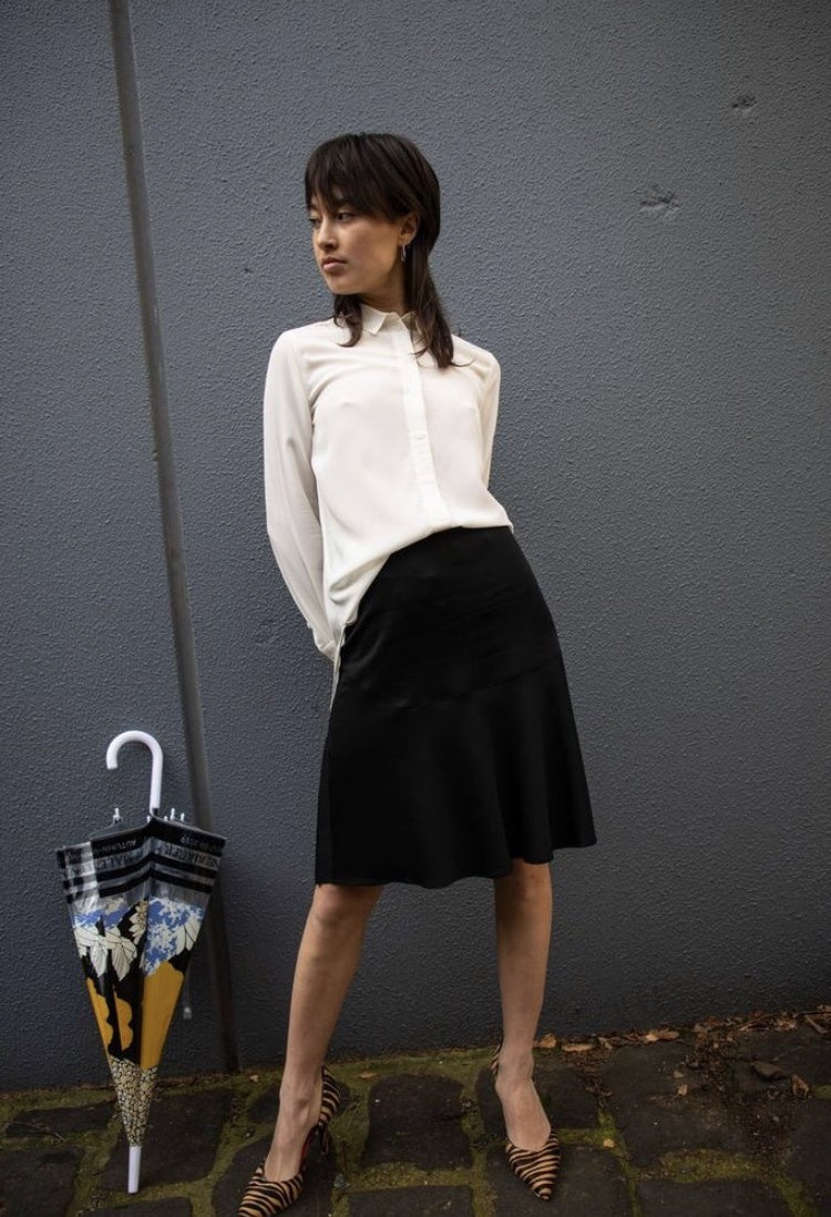 Leela Black knee length Skirt