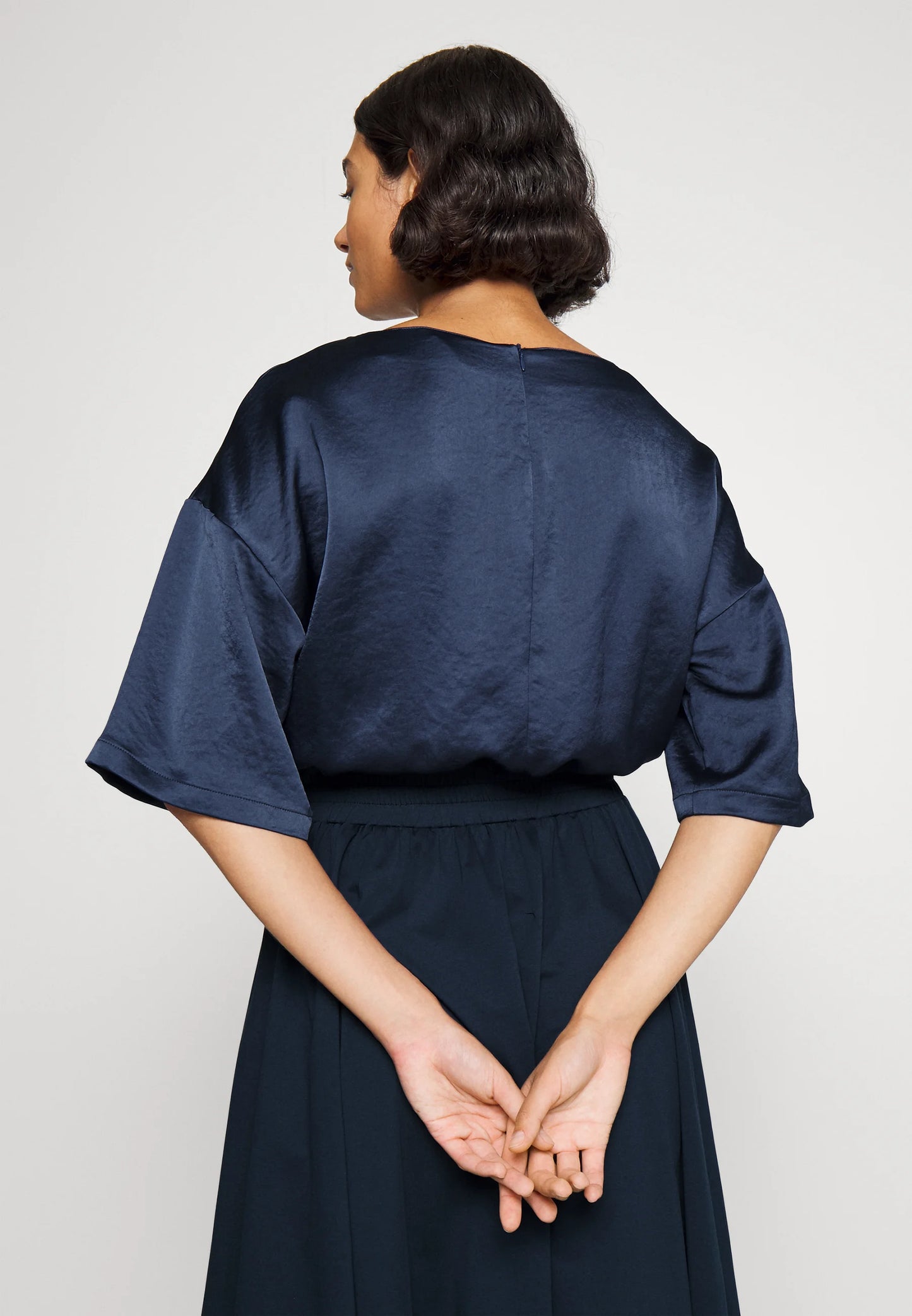 Gel Jersey Dress- Navy