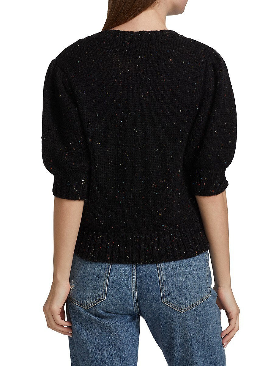 Isla Cardigan- Black Confetti