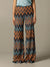 Metallic Crochet-Knit Wide-Leg Pants Light Blue