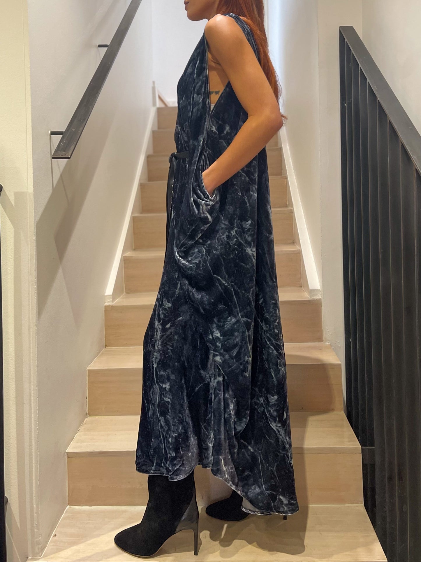 Masso Dress Black Marble