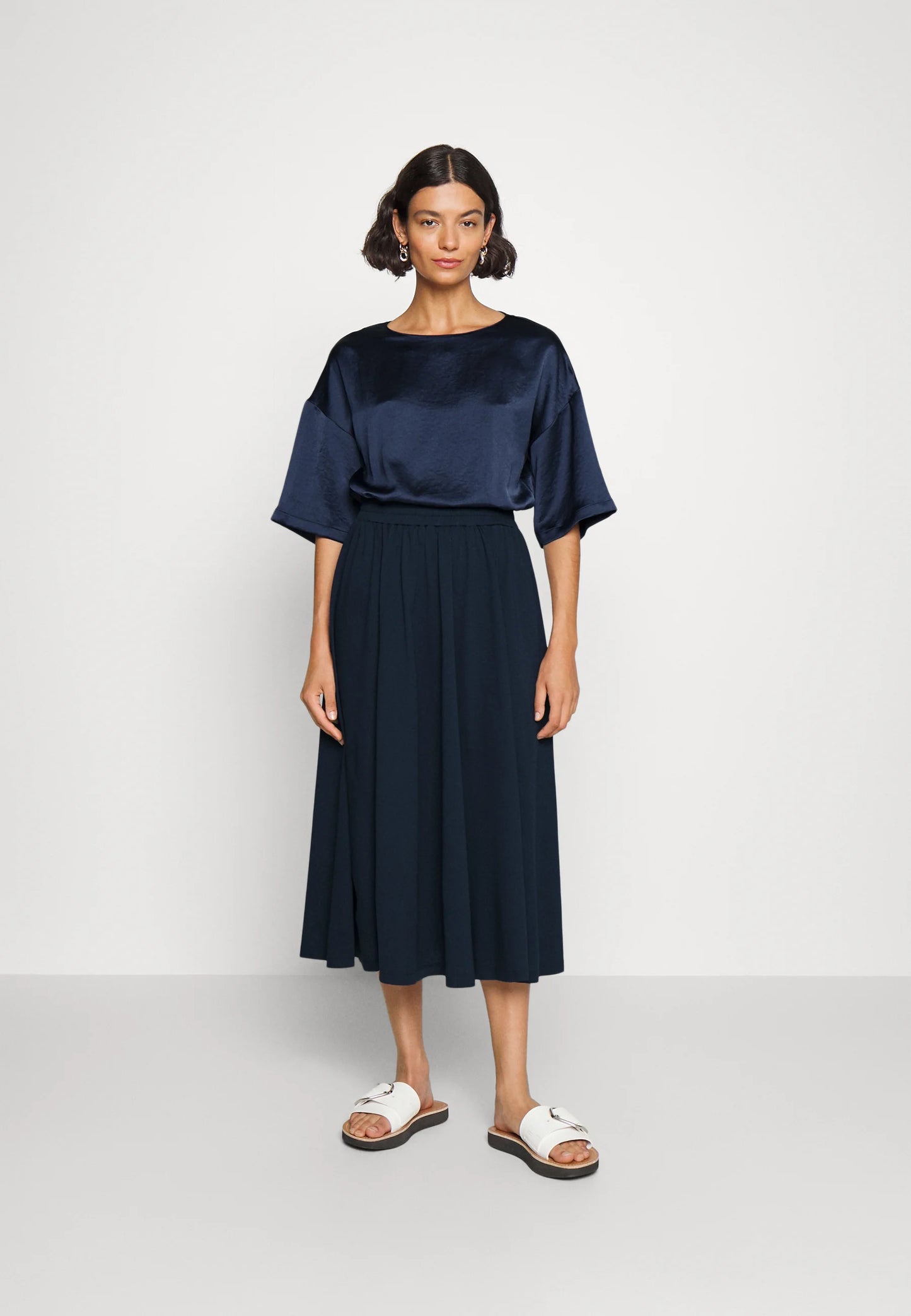 Gel Jersey Dress- Navy