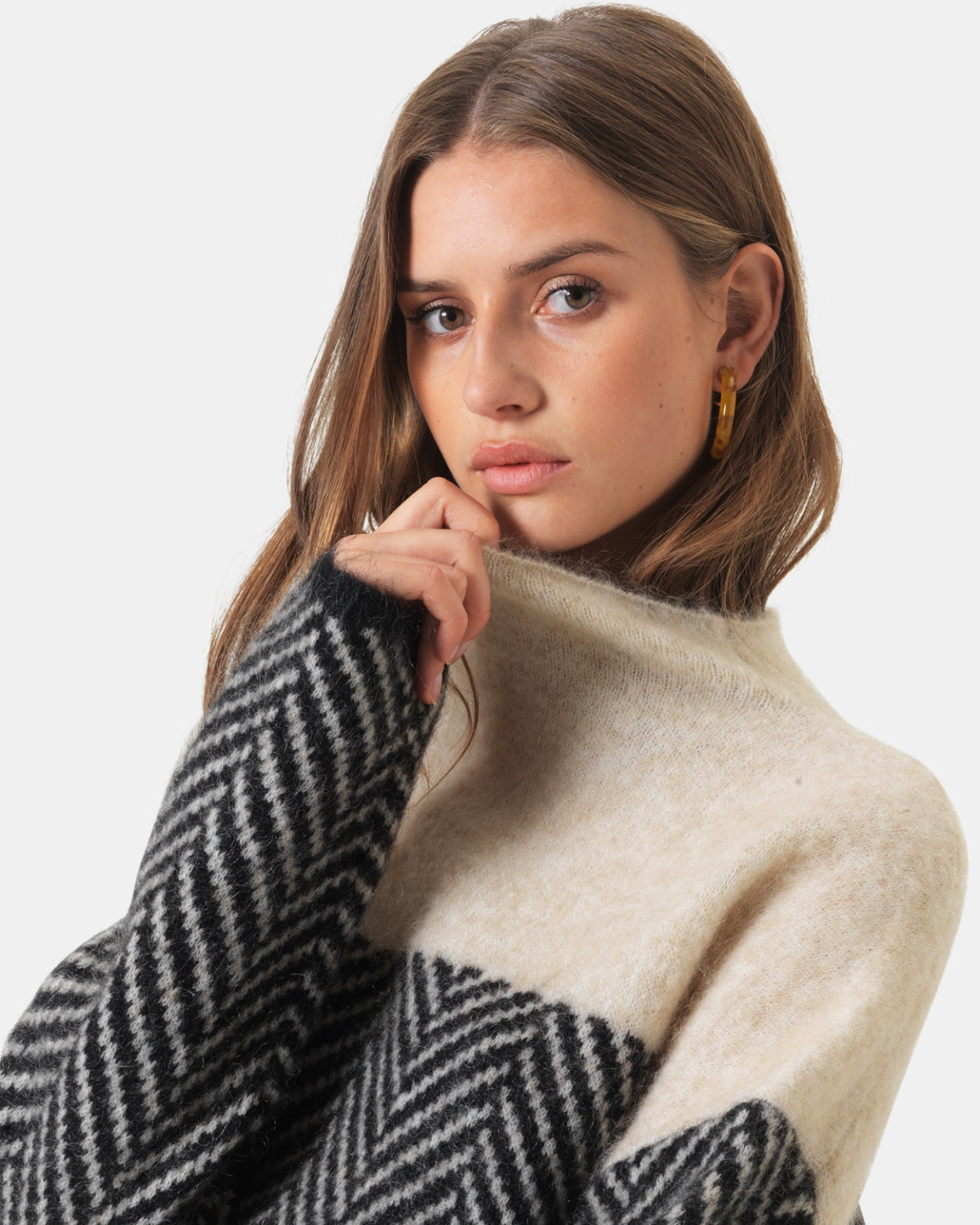 Herrin Knit T-Neck - Black