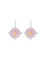 Button Earring Pink Opal
