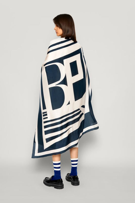 Lacey Scarf- Navy Blazer BP Logo