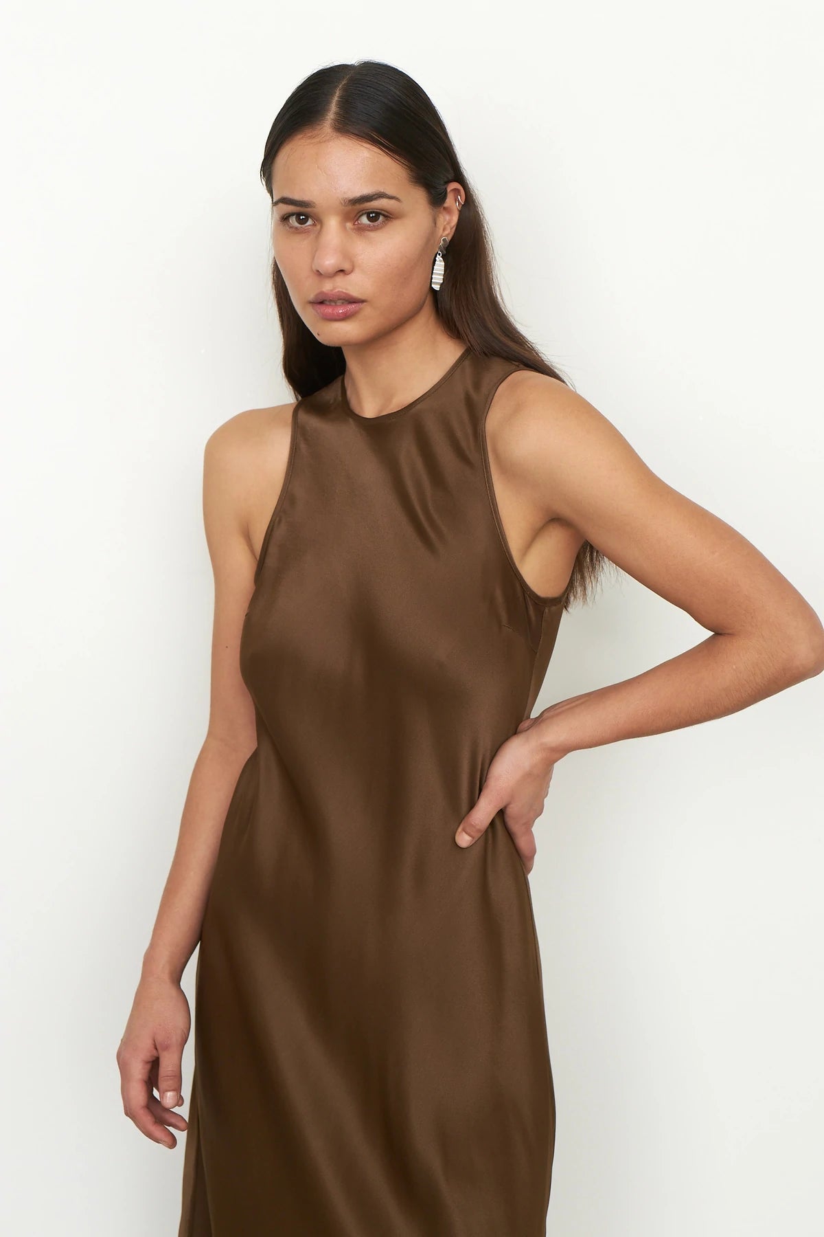 Eddie Midi Slip Dress - Desert Palm