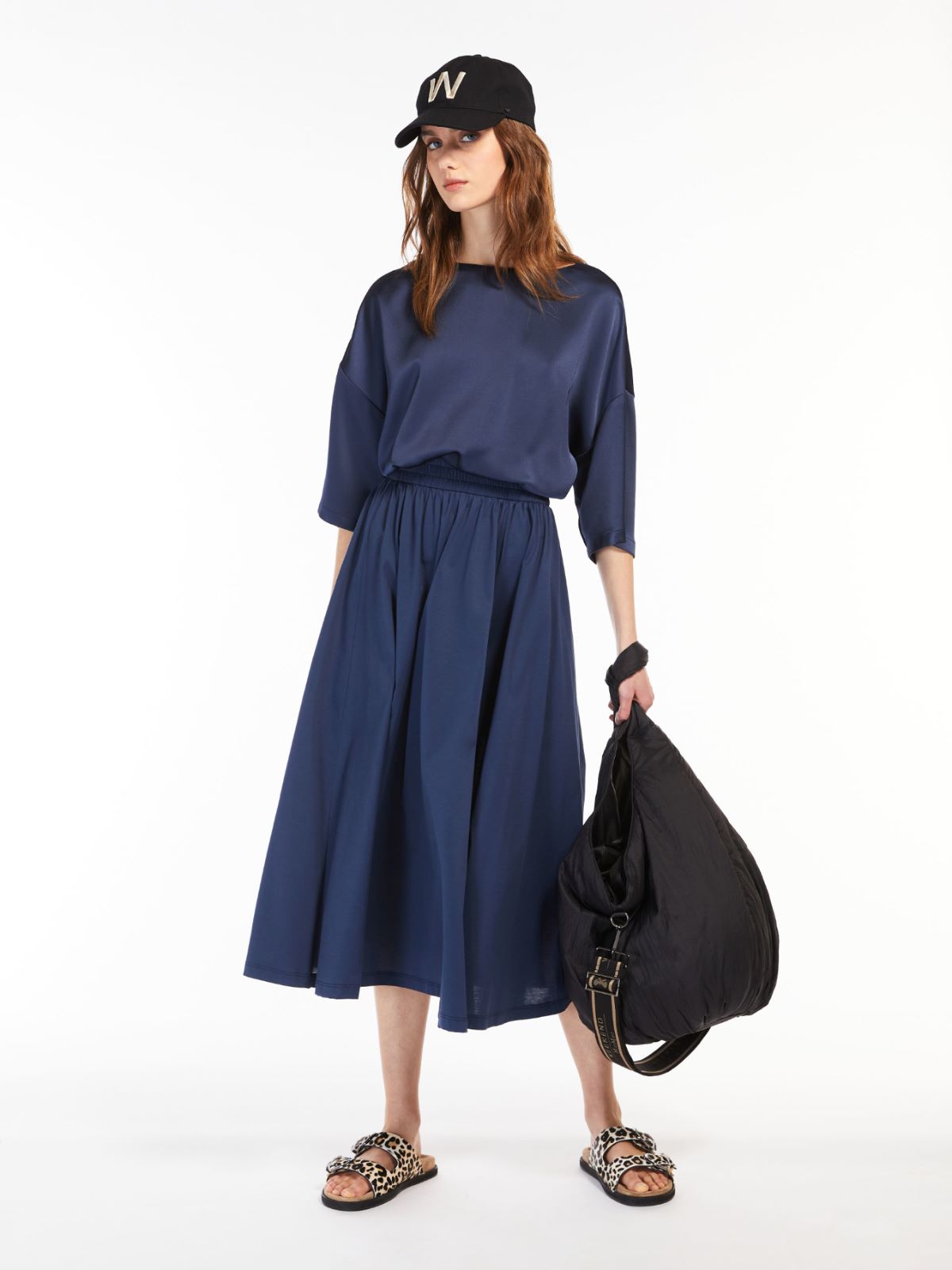 Gel Jersey Dress- Navy