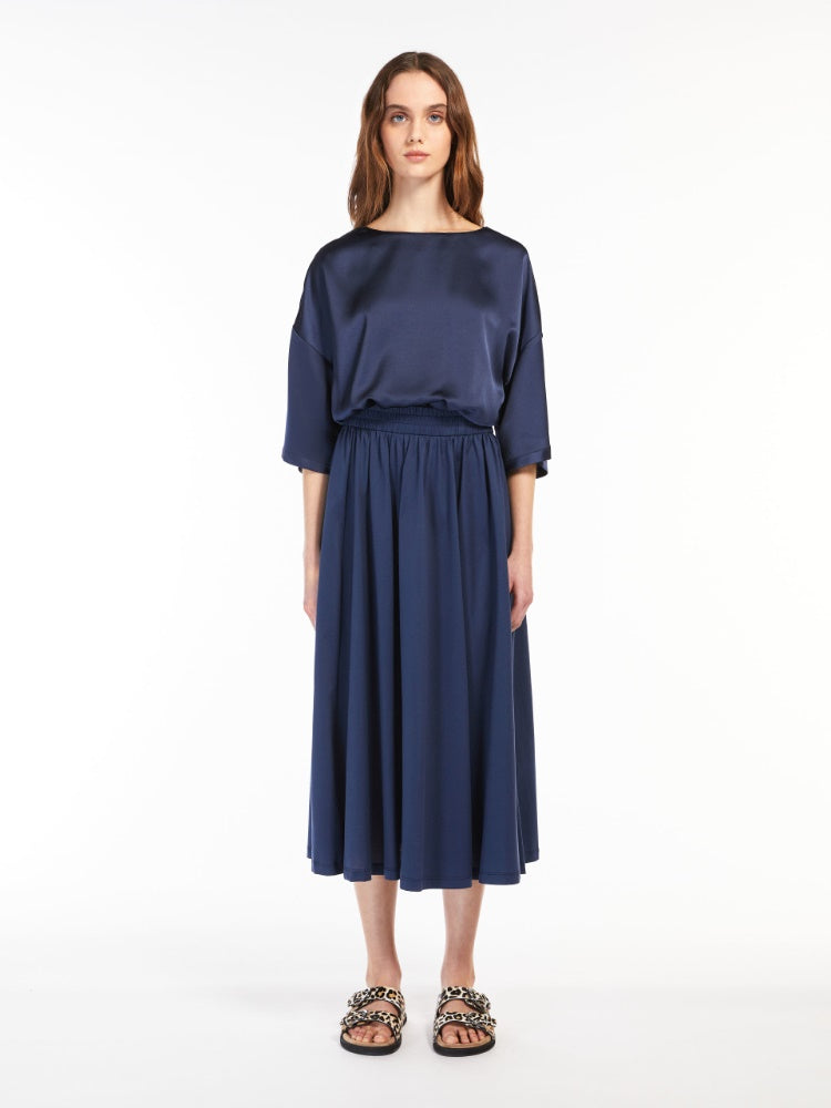 Gel Jersey Dress- Navy
