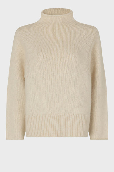 Rikki Knit T-Neck - Dark Chalk
