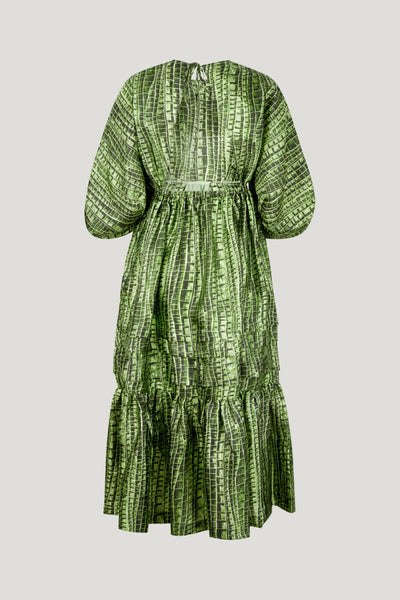 Adeline Dress Green Reptile