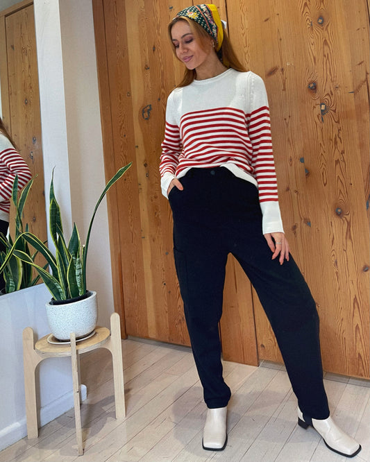 K139-FPU316 Milk/Coquelicot Sweater