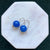 Ball Earrings Bright Blue Agate