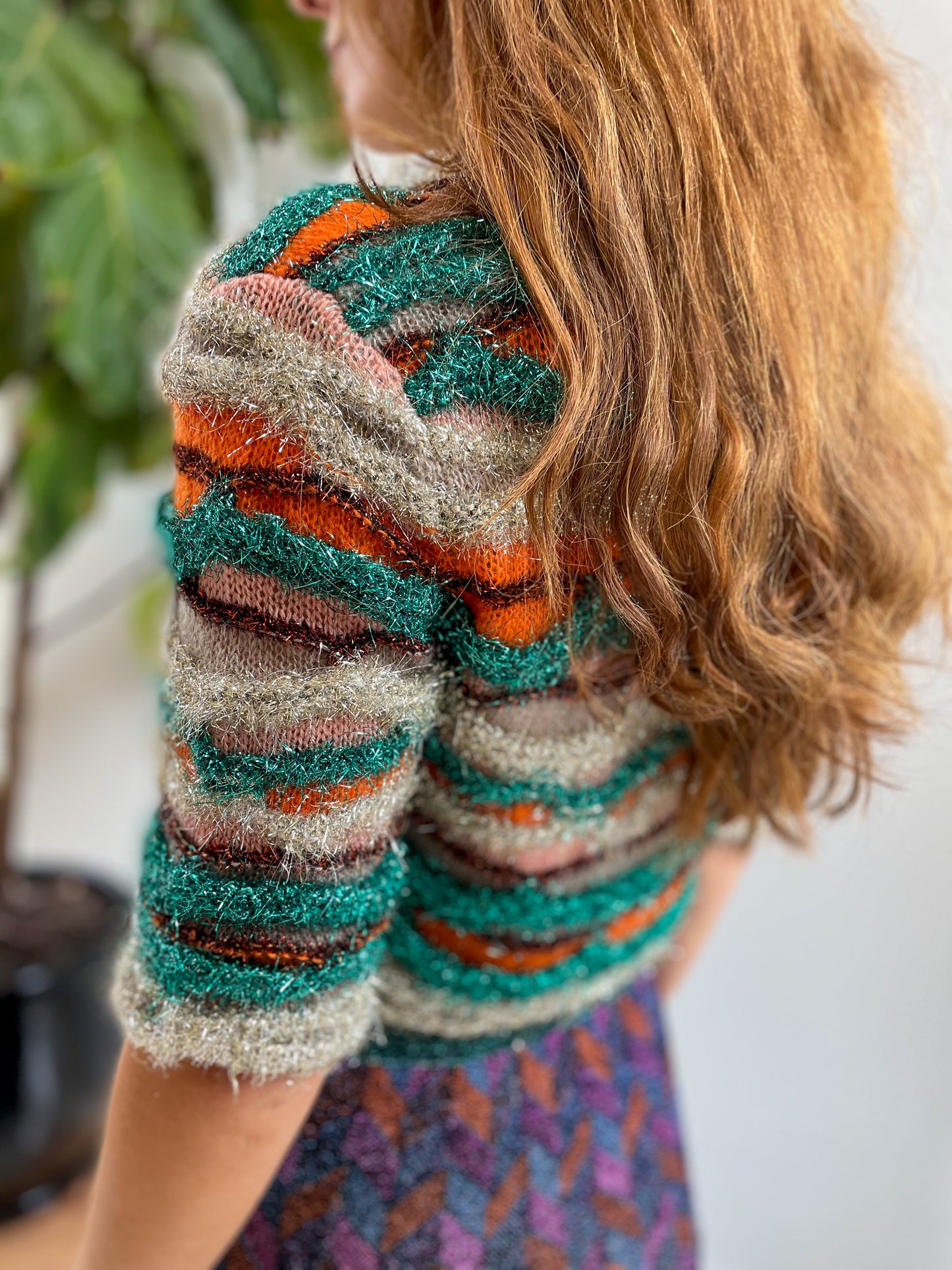 Multicolour Cropped Cardigan