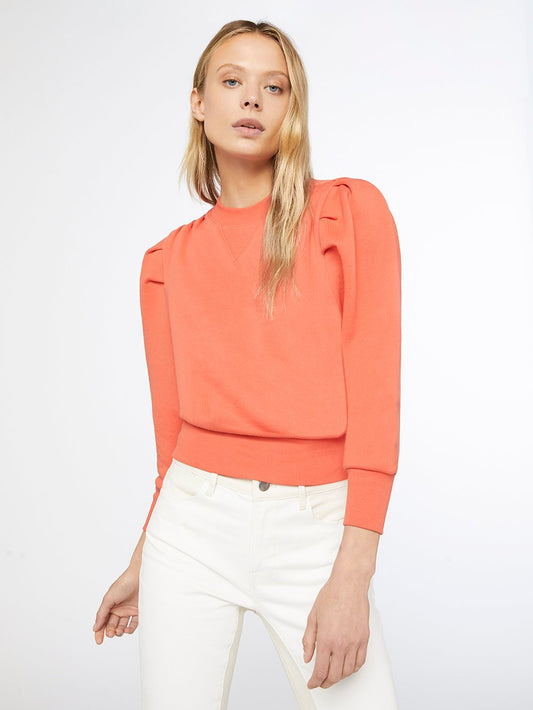 Shirred Sweatshirt sunkist
