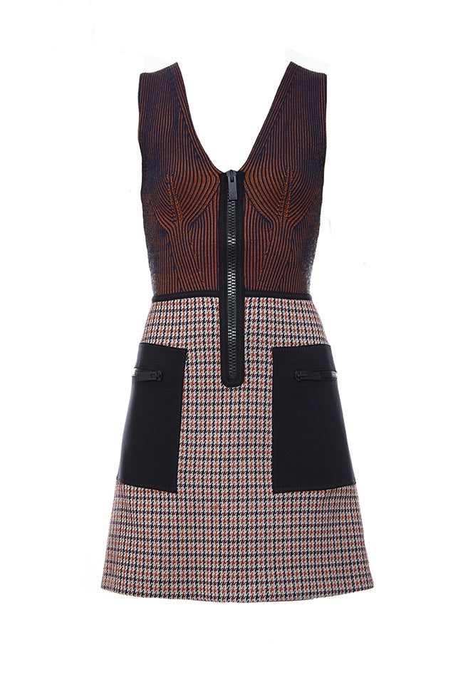 Sleeveless Zip knit Dress