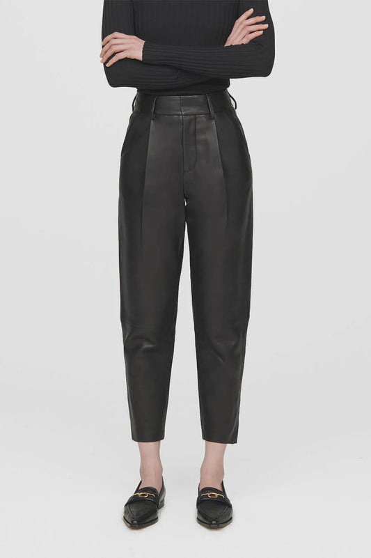 Becky Leather Trouser Black