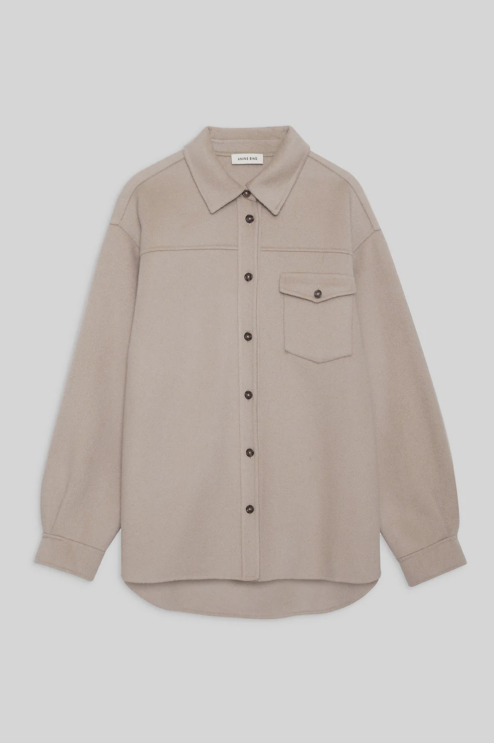 Simon Shirt - Taupe Cashmere Blend