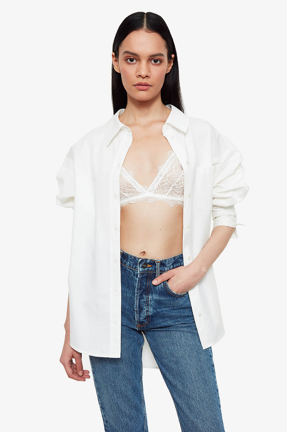 Lace Bra With Trim Ivory