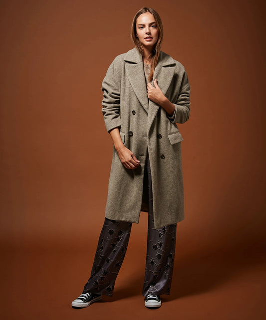Valois Coat Taupe mix Grey