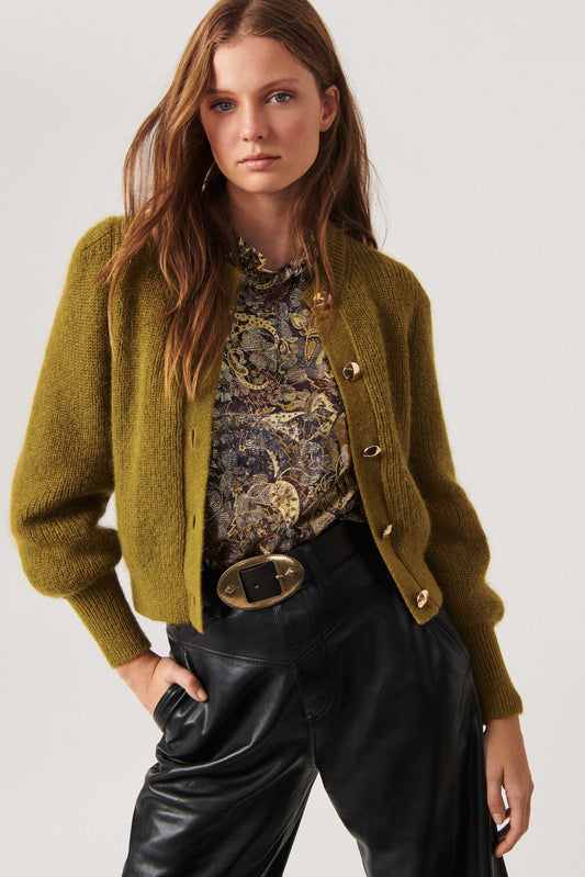 Baylor Cardigan Green