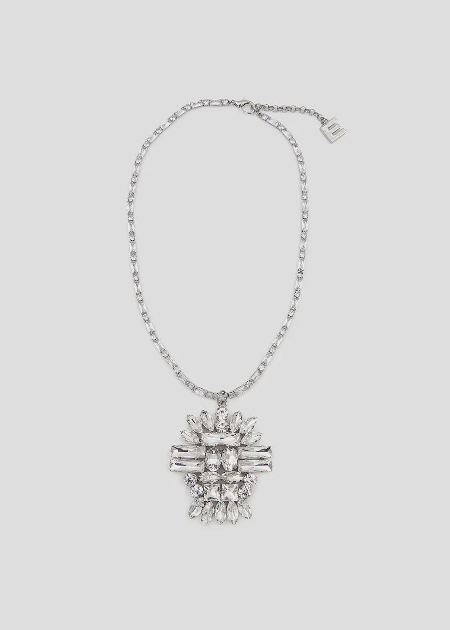 Silver-tone rhinestone necklace Elate