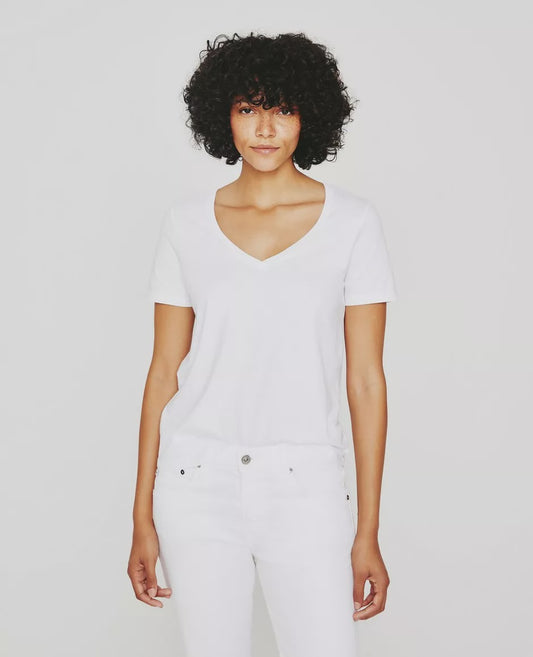 Jagger V Neck - True White