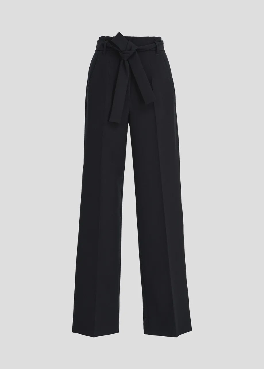 Emiss- Black straight-leg belted pants
