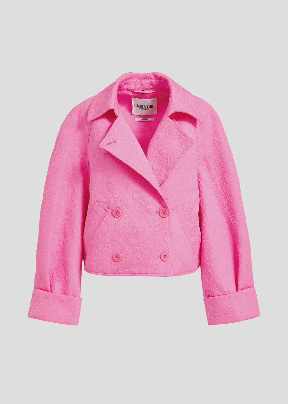 Pink jacquard double-breasted jacket  Eyvette