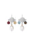 Etruscan Floral Disk Earring Muted Chakra