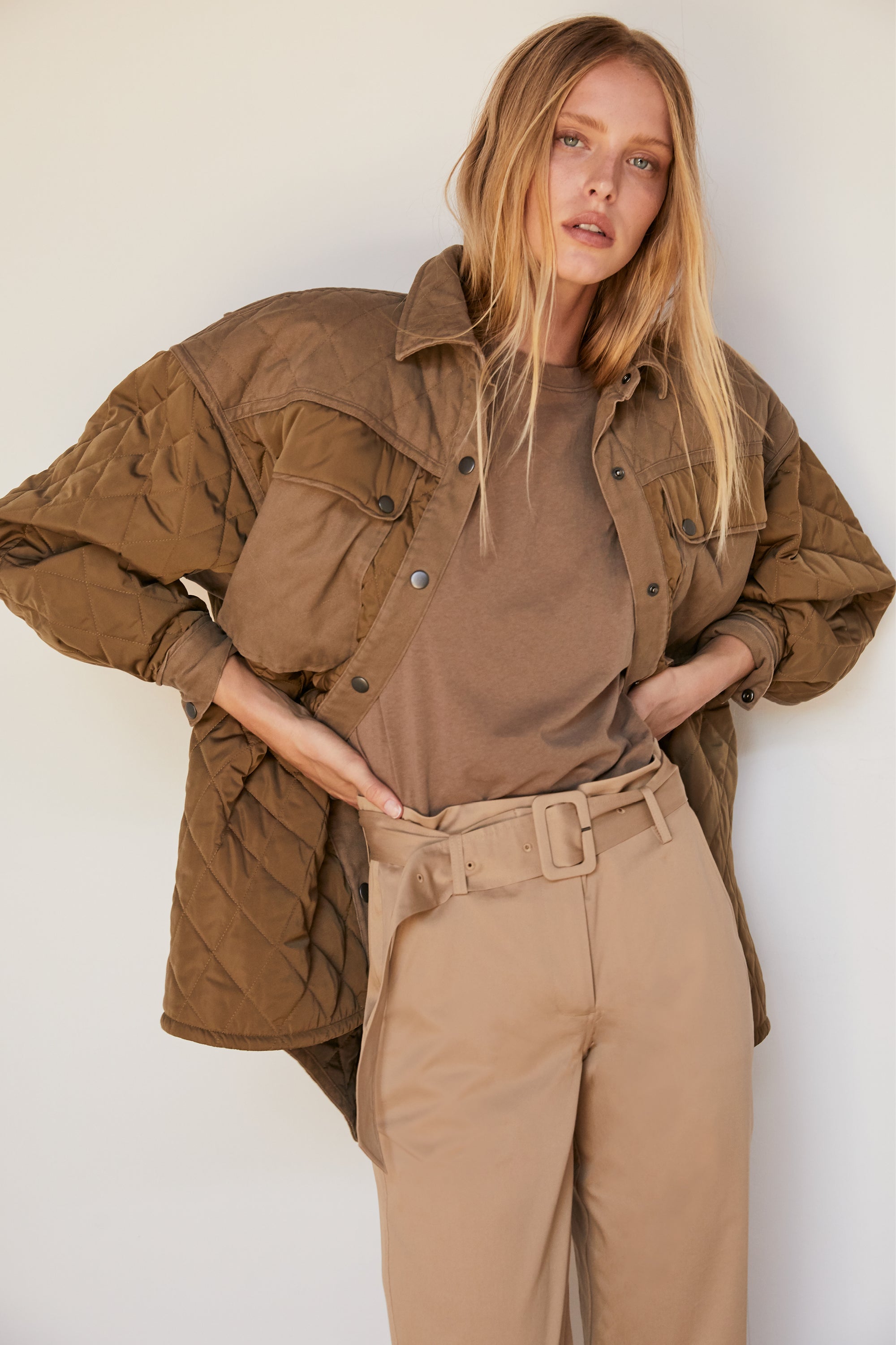 Oversize Shirt Jacket Desert