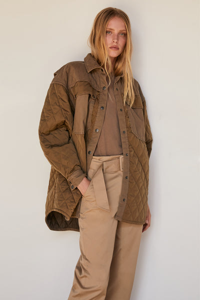 Oversize Shirt Jacket Desert