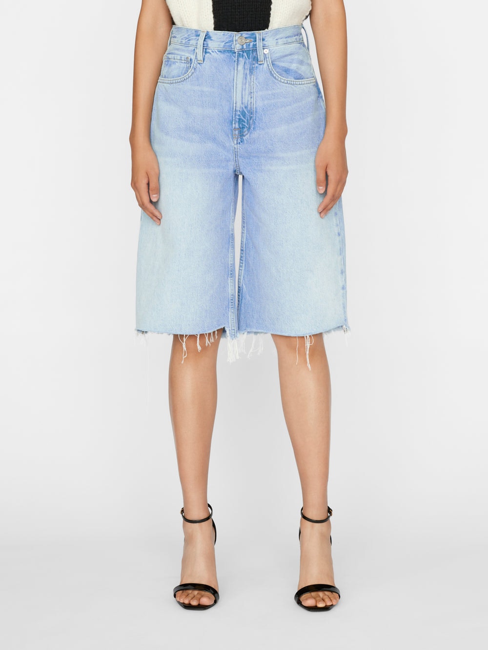 Womens wide leg bermuda shorts discount
