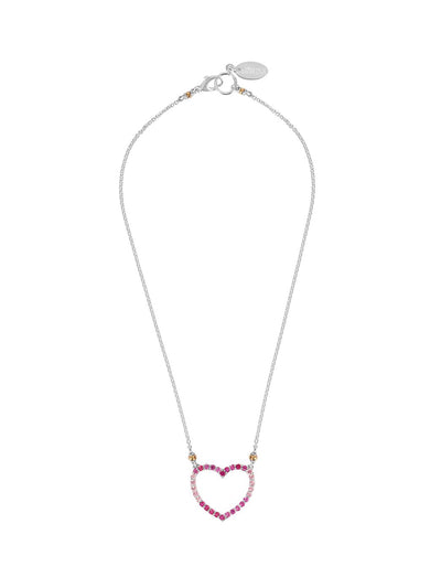 Heart Love Necklace - Pink Ombre